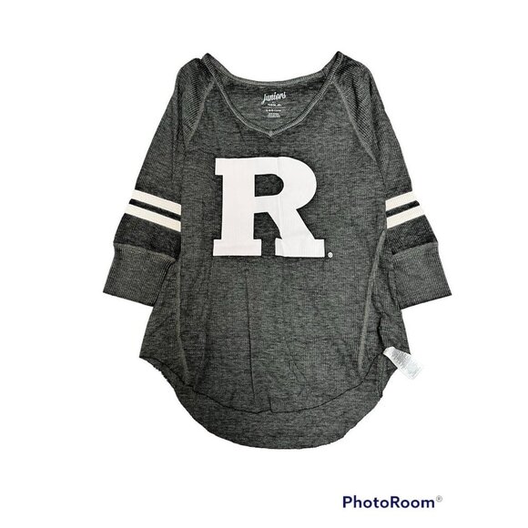 Juniors Outerstuff  3/4 Sleeve Raglan Thermal Top Size L  Color Grey (C4) - Picture 3 of 5